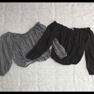 The cutest off the shoulder Brandy Melville tops